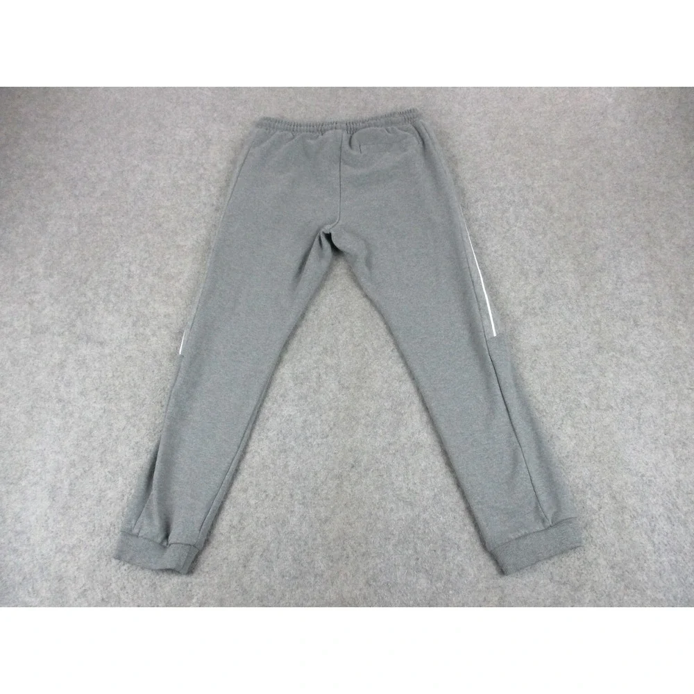 HUGO BOSS Pants Mens Medium Gray Jogger Drawstring Side Stripe Fleece Athletic